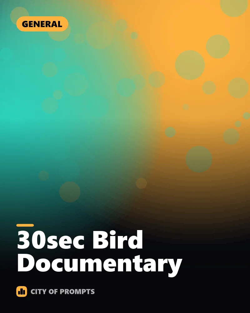 Cover image for 30sec Bird Documentary