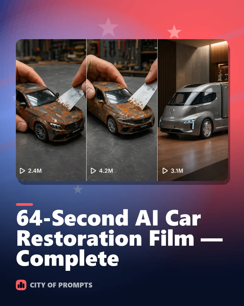Cover image for 64-Second AI Car Restoration Film — Complete