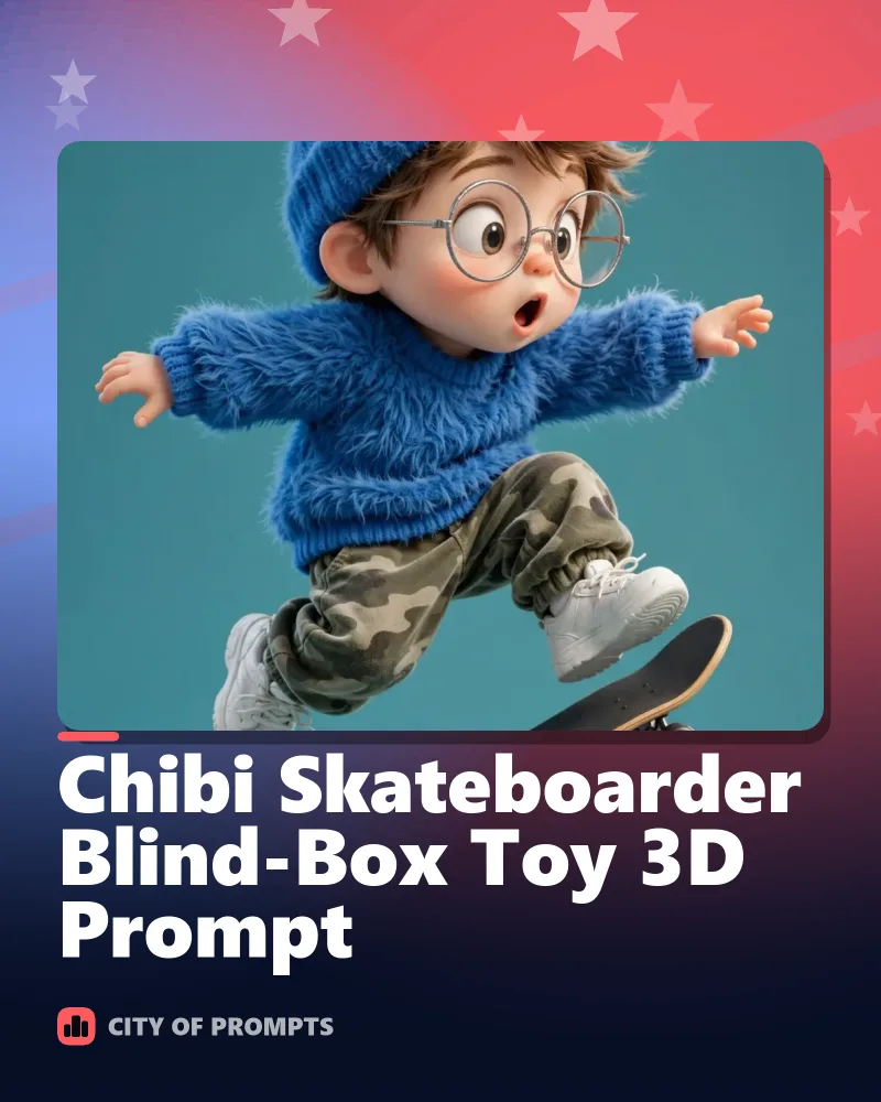 Cover image for Chibi Skateboarder Blind-Box Toy 3D Prompt