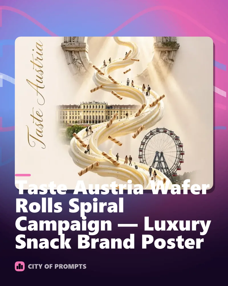 Cover image for Taste Austria Wafer Rolls Spiral Campaign — Luxury Snack Brand Poster