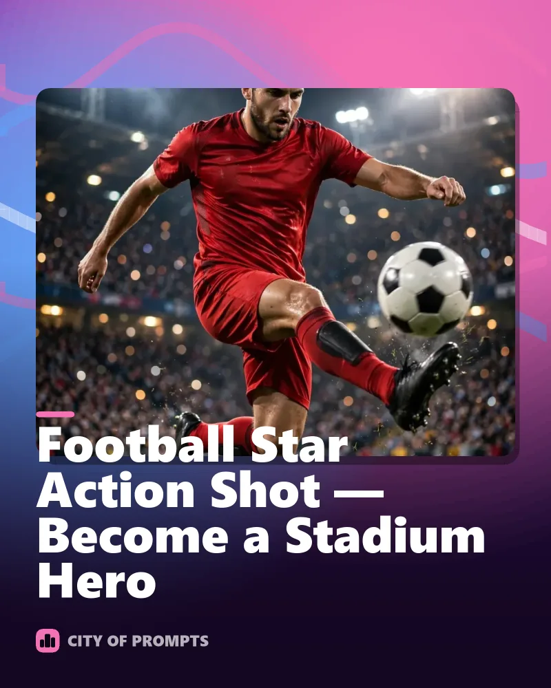 Cover image for Football Star Action Shot — Become a Stadium Hero