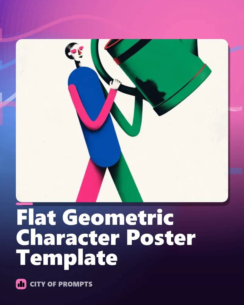 Cover image for Flat Geometric Character Poster Template