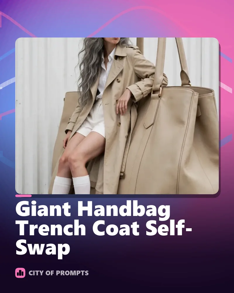 Cover image for Giant Handbag Trench Coat Self-Swap