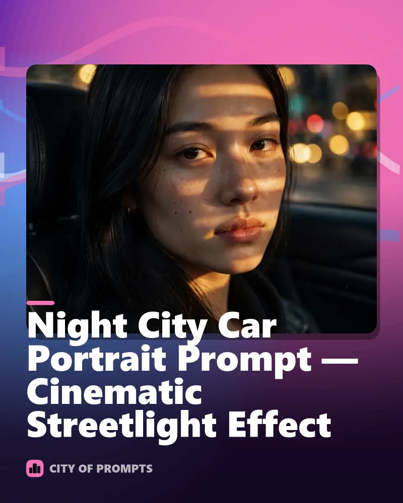 Cover image for Night City Car Portrait Prompt — Cinematic Streetlight Effect