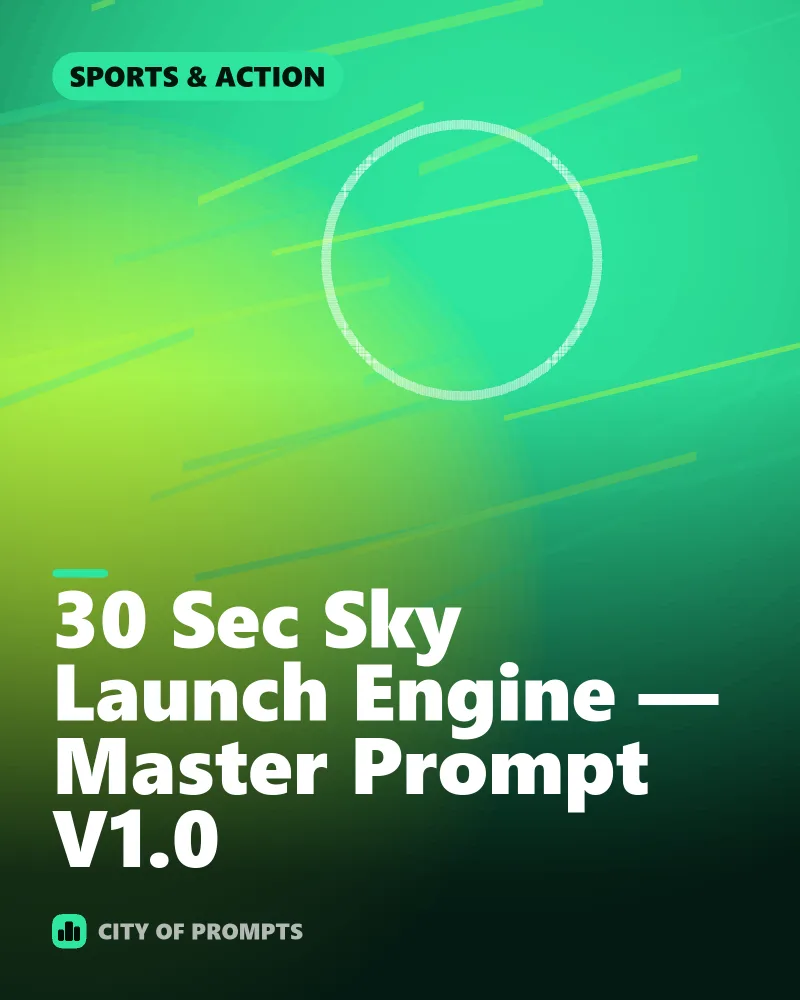 Cover image for 30 Sec Sky Launch Engine — Master Prompt V1.0