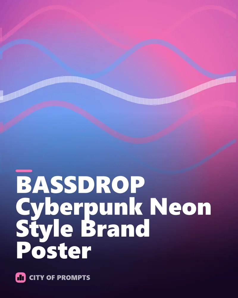 Cover image for BASSDROP Cyberpunk Neon Style Brand Poster