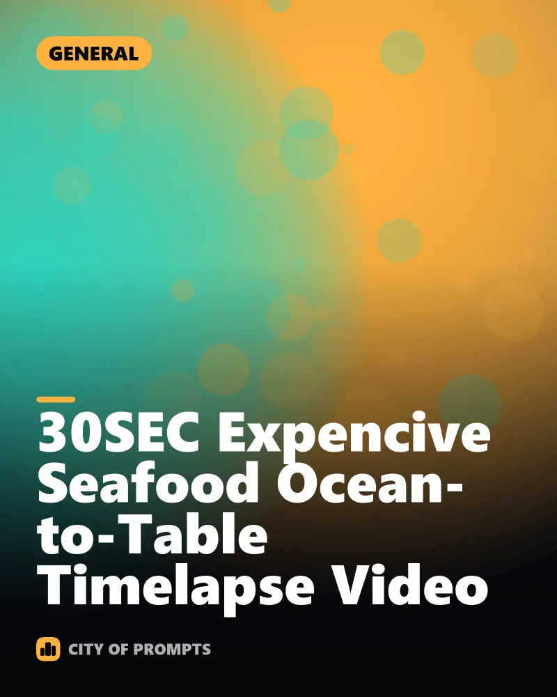 Cover image for 30SEC Expencive Seafood Ocean-to-Table Timelapse Video