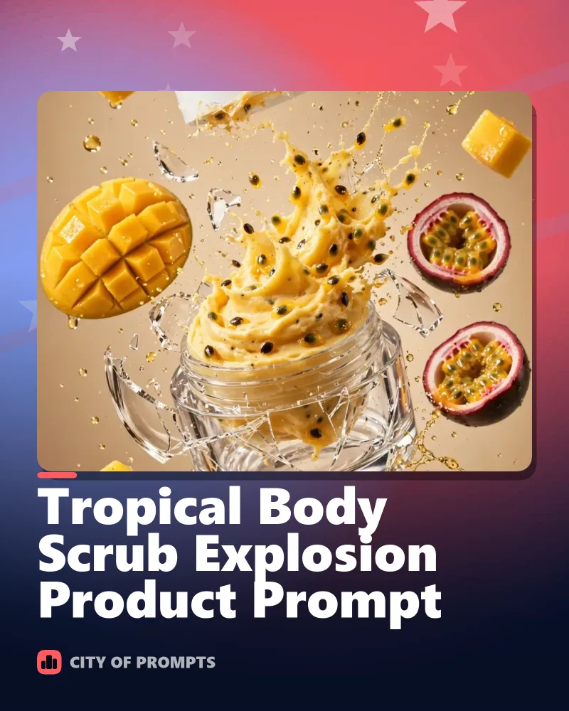 Cover image for Tropical Body Scrub Explosion Product Prompt