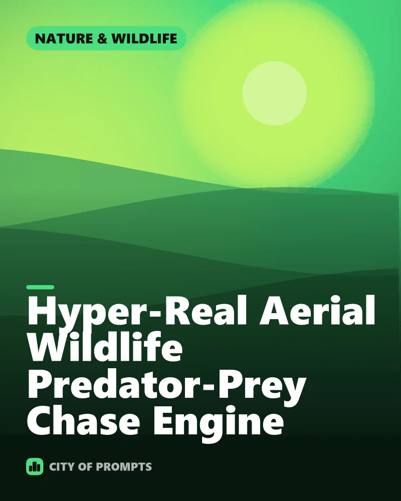 Cover image for Hyper-Real Aerial Wildlife Predator-Prey Chase Engine