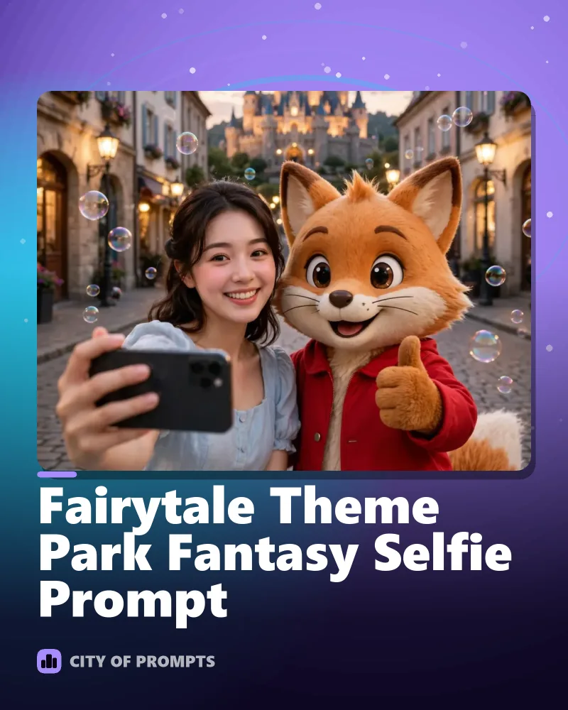 Cover image for Fairytale Theme Park Fantasy Selfie Prompt