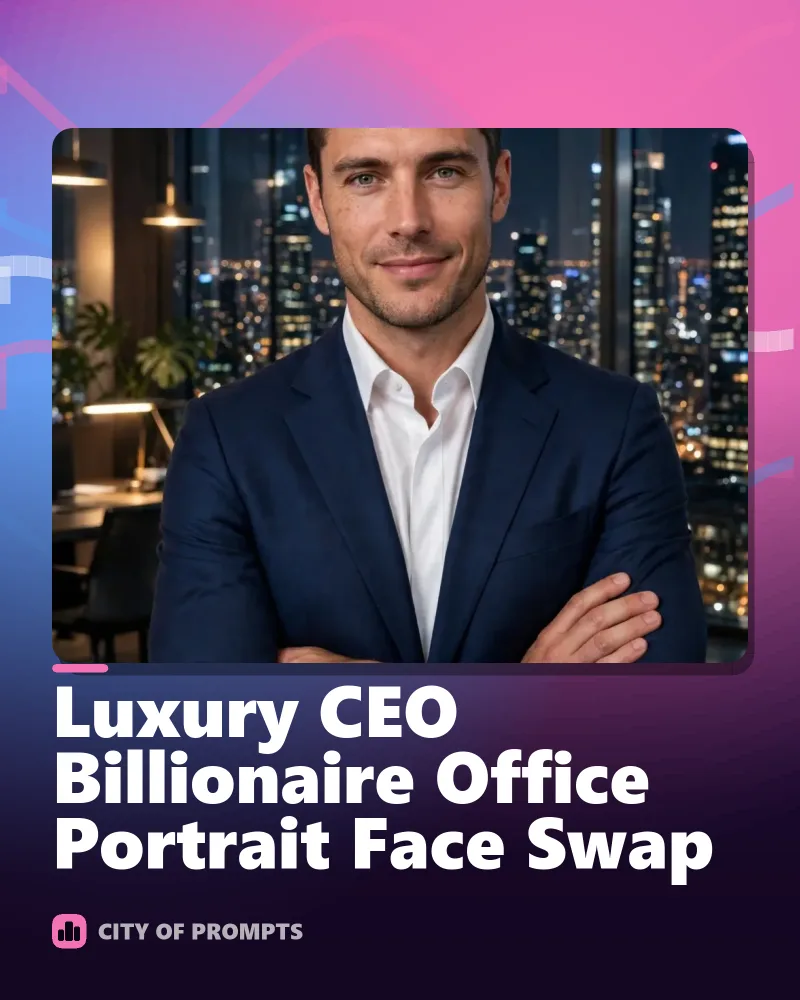 Cover image for Luxury CEO Billionaire Office Portrait Face Swap