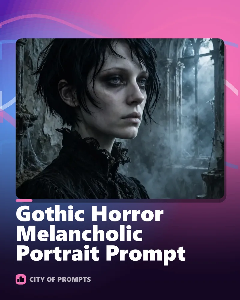 Cover image for Gothic Horror Melancholic Portrait Prompt