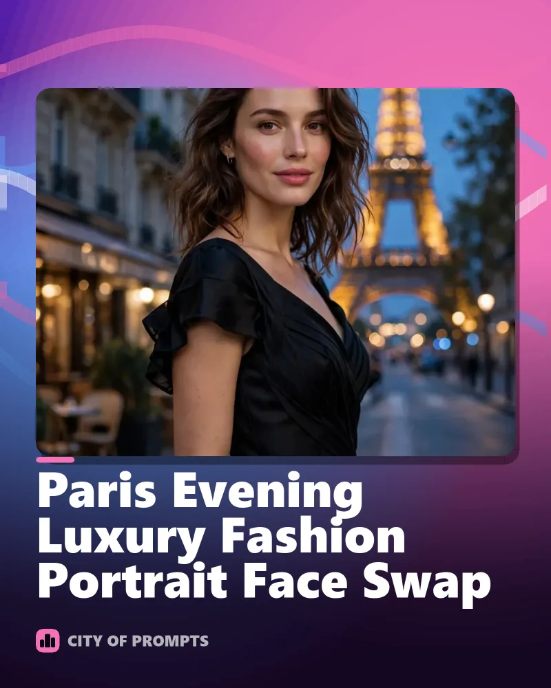 Cover image for Paris Evening Luxury Fashion Portrait Face Swap