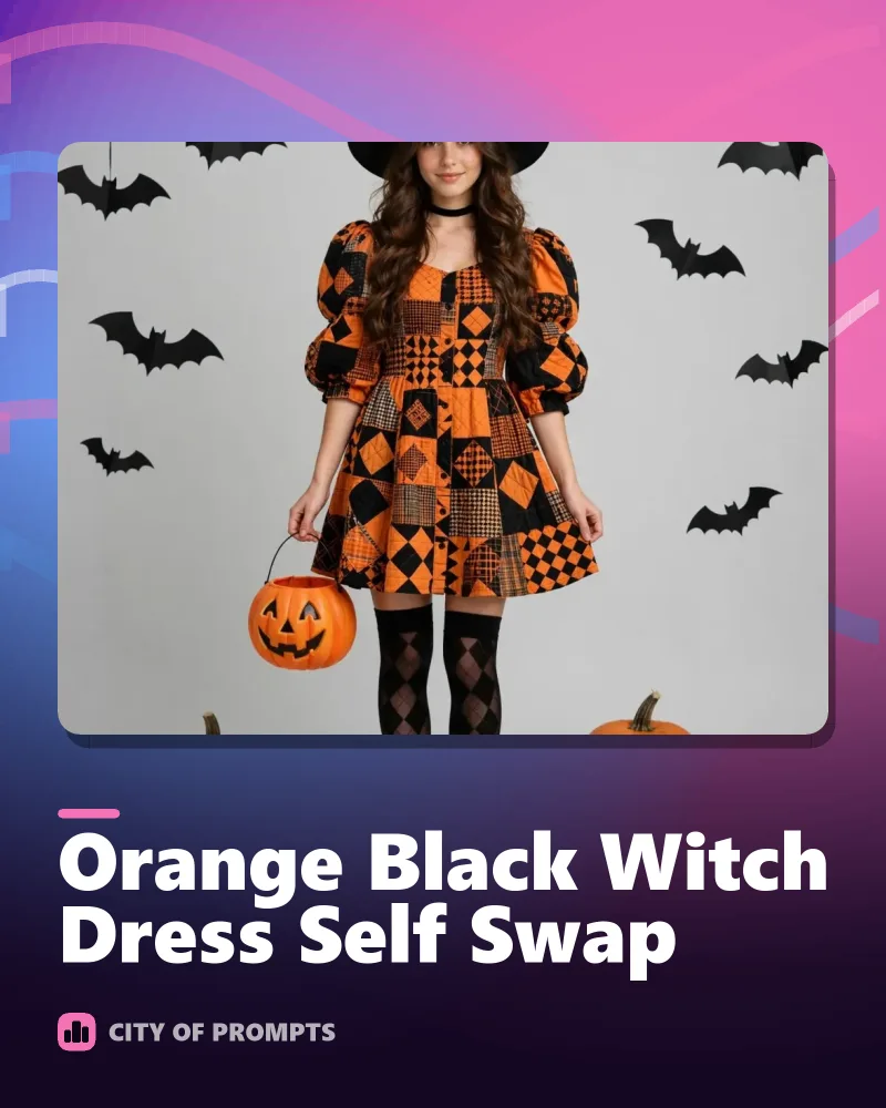 Cover image for Orange Black Witch Dress Self Swap