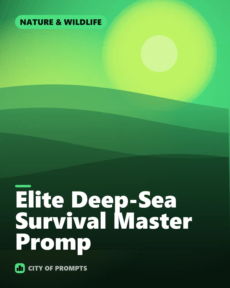Cover image for Elite Deep-Sea Survival Master Promp