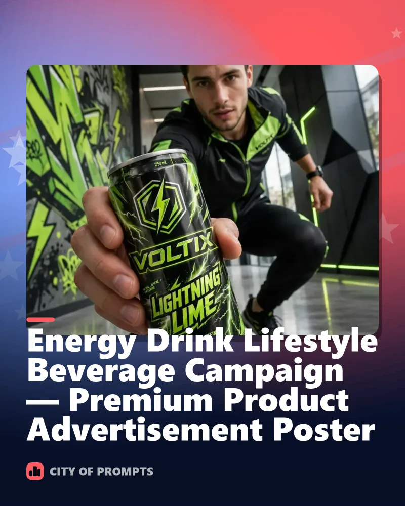 Cover image for Energy Drink Lifestyle Beverage Campaign — Premium Product Advertisement Poster