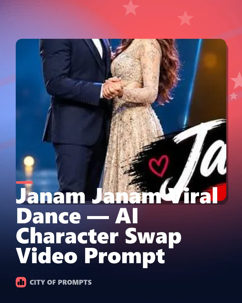 Cover image for Janam Janam Viral Dance — AI Character Swap Video Prompt