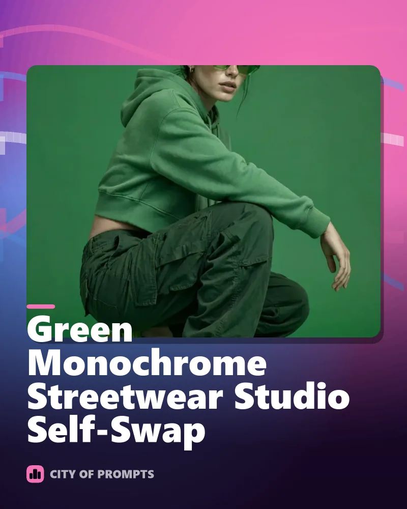 Cover image for Green Monochrome Streetwear Studio Self-Swap