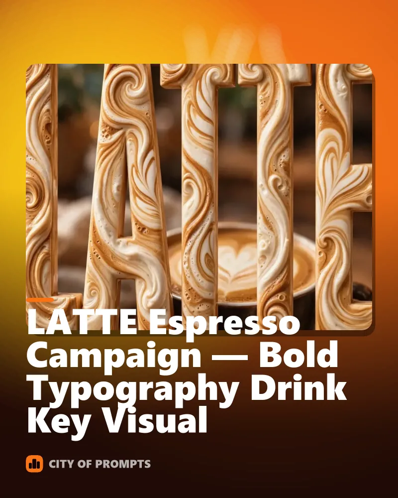 Cover image for LATTE Espresso Campaign — Bold Typography Drink Key Visual