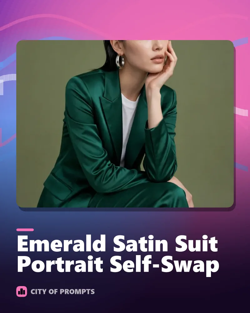 Cover image for Emerald Satin Suit Portrait Self-Swap