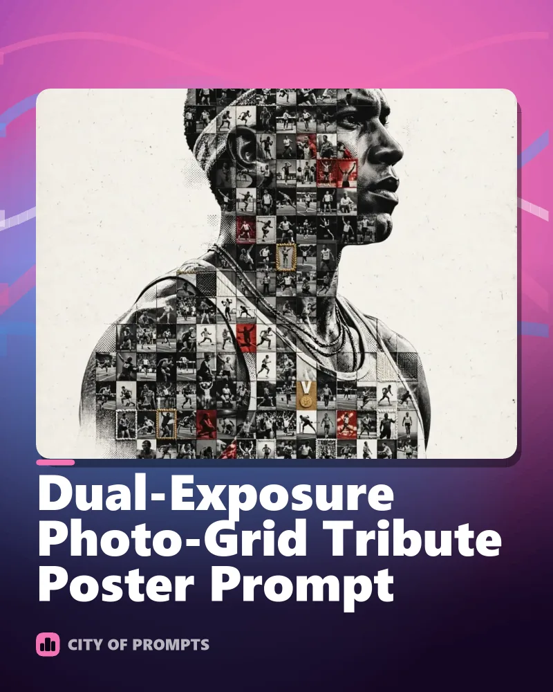 Cover image for Dual-Exposure Photo-Grid Tribute Poster Prompt