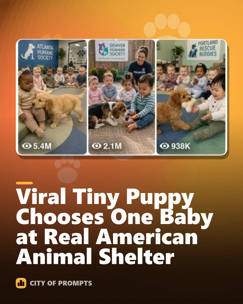 Cover image for Viral Tiny Puppy Chooses One Baby at Real American Animal Shelter