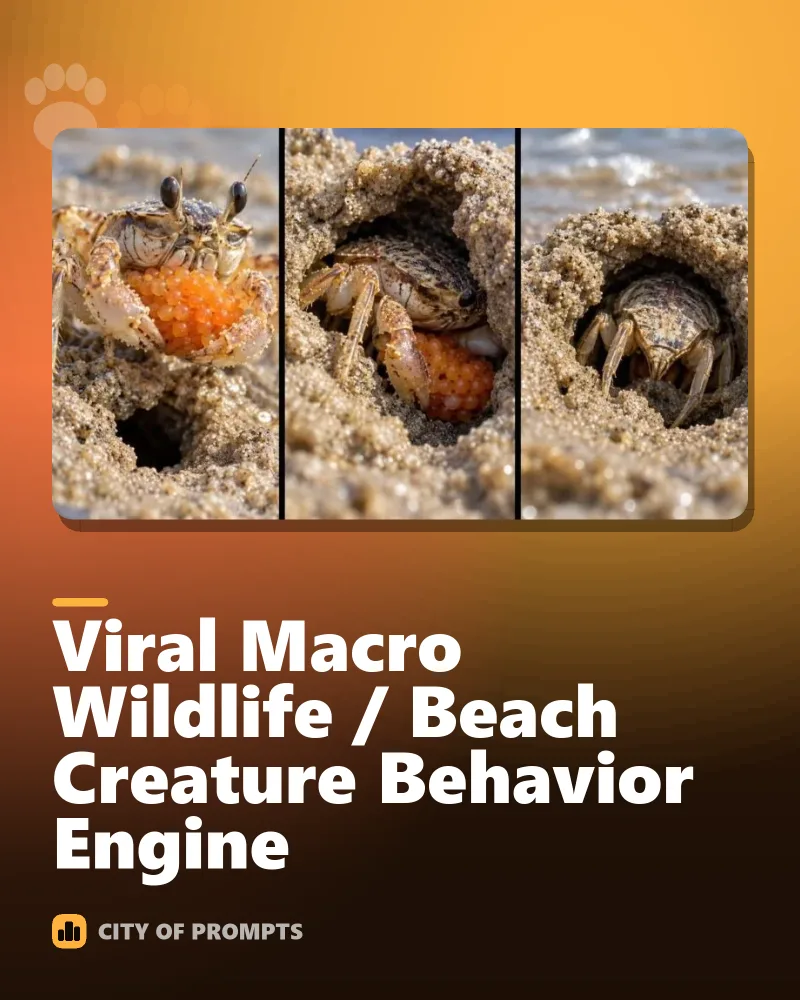 Cover image for Viral Macro Wildlife / Beach Creature Behavior Engine