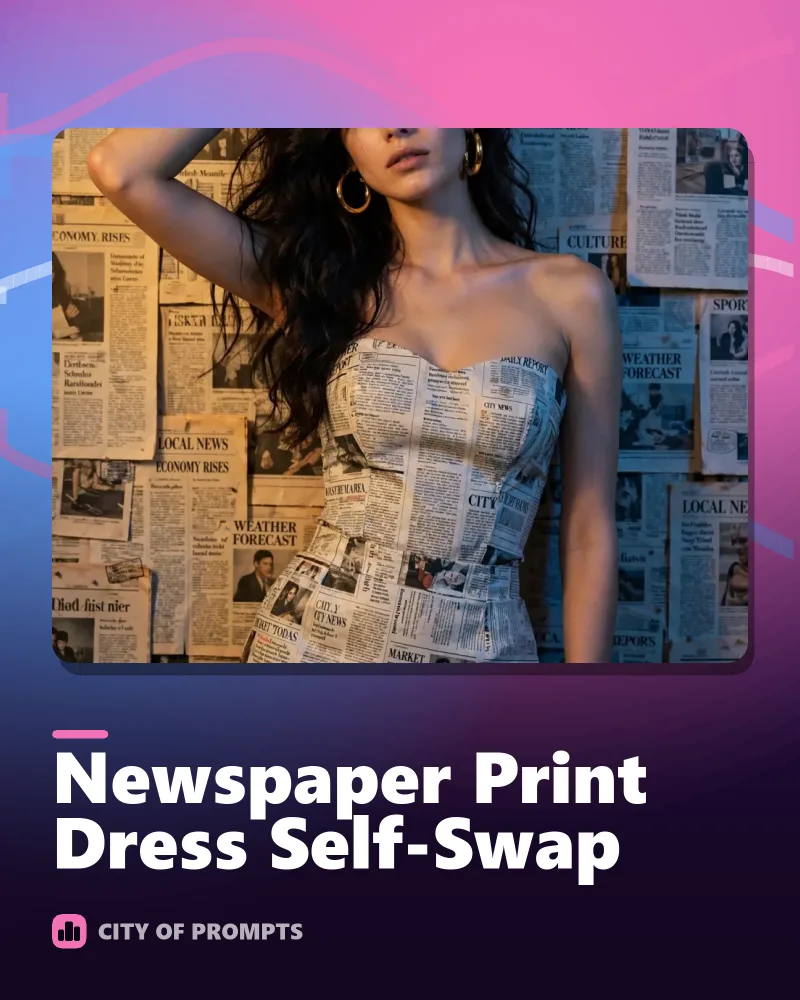 Cover image for Newspaper Print Dress Self-Swap