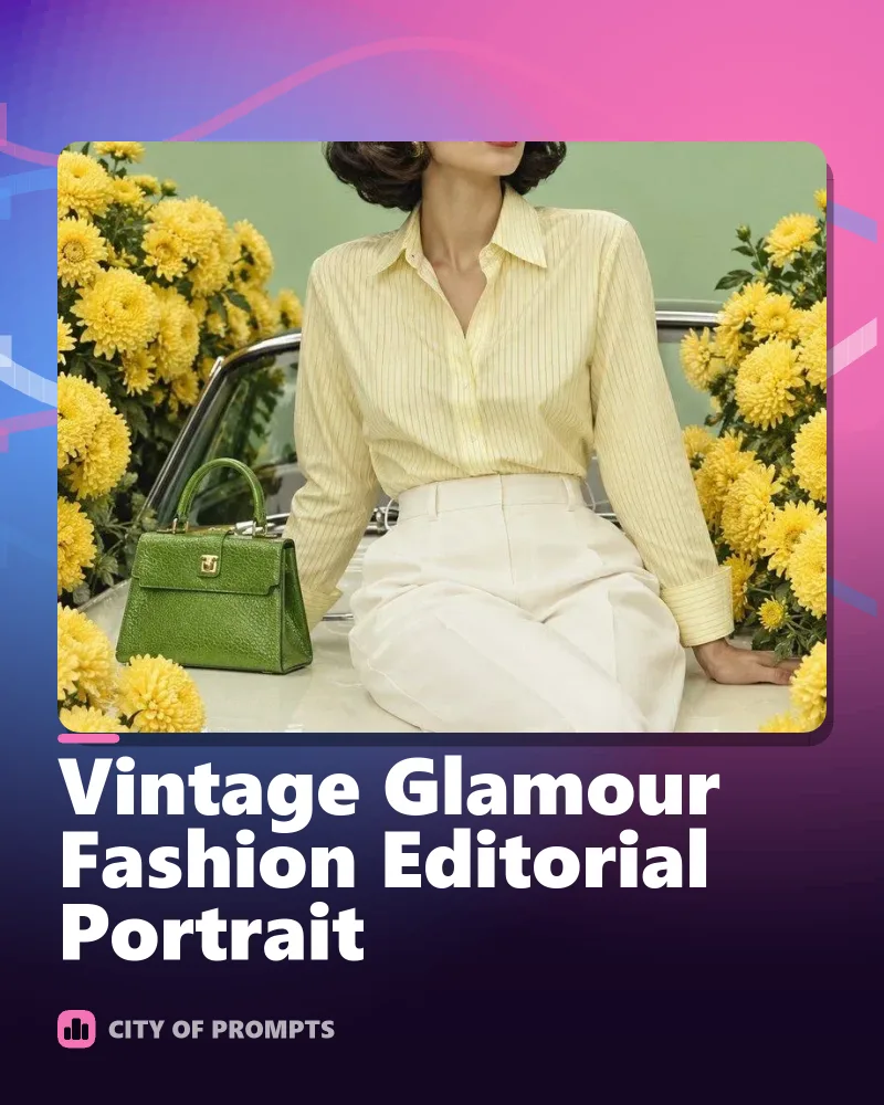 Cover image for Vintage Glamour Fashion Editorial Portrait