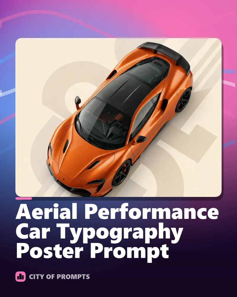 Cover image for Aerial Performance Car Typography Poster Prompt
