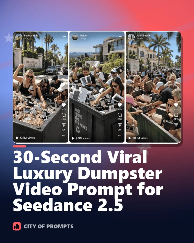Cover image for 30-Second Viral Luxury Dumpster Video Prompt for Seedance 2.5