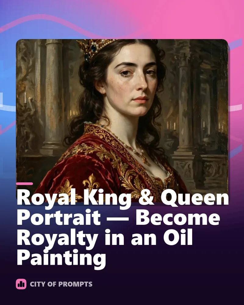 Cover image for Royal King & Queen Portrait — Become Royalty in an Oil Painting