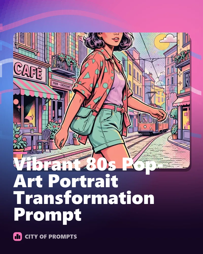Cover image for Vibrant 80s Pop-Art Portrait Transformation Prompt