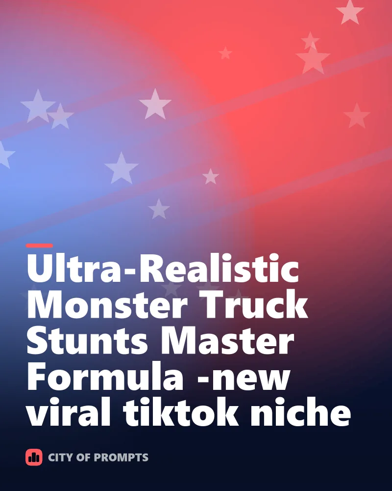 Cover image for Ultra-Realistic Monster Truck Stunts Master Formula - new viral tiktok niche