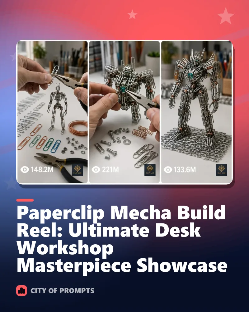 Cover image for Paperclip Mecha Build Reel: Ultimate Desk Workshop Masterpiece Showcase