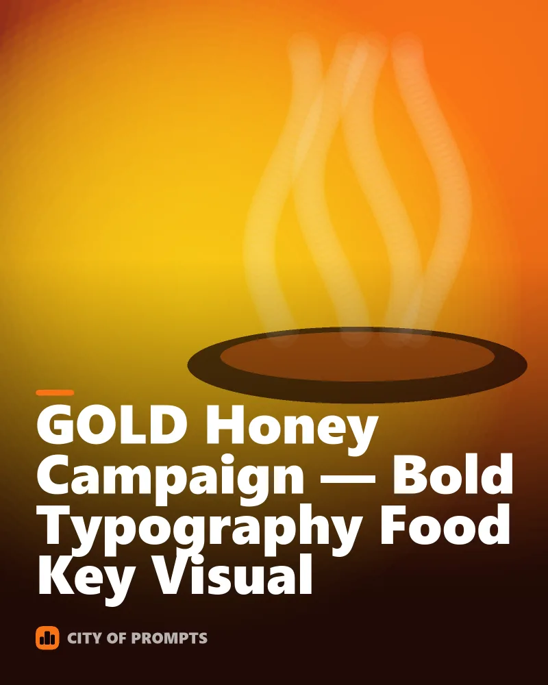 Cover image for GOLD Honey Campaign — Bold Typography Food Key Visual