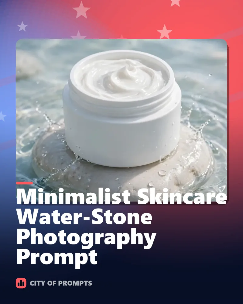 Cover image for Minimalist Skincare Water-Stone Photography Prompt