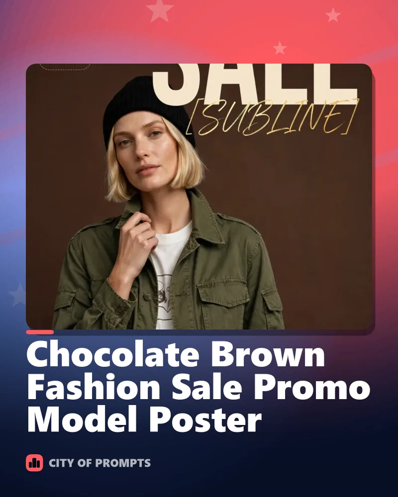 Cover image for Chocolate Brown Fashion Sale Promo Model Poster