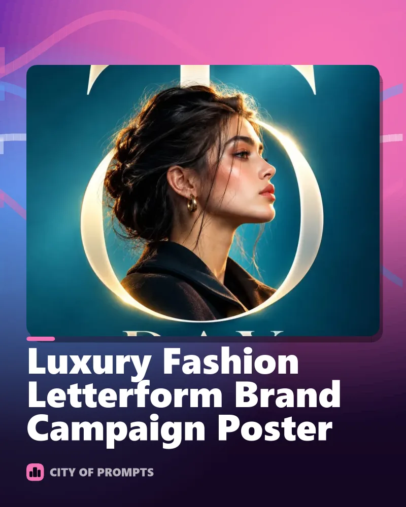 Cover image for Luxury Fashion Letterform Brand Campaign Poster