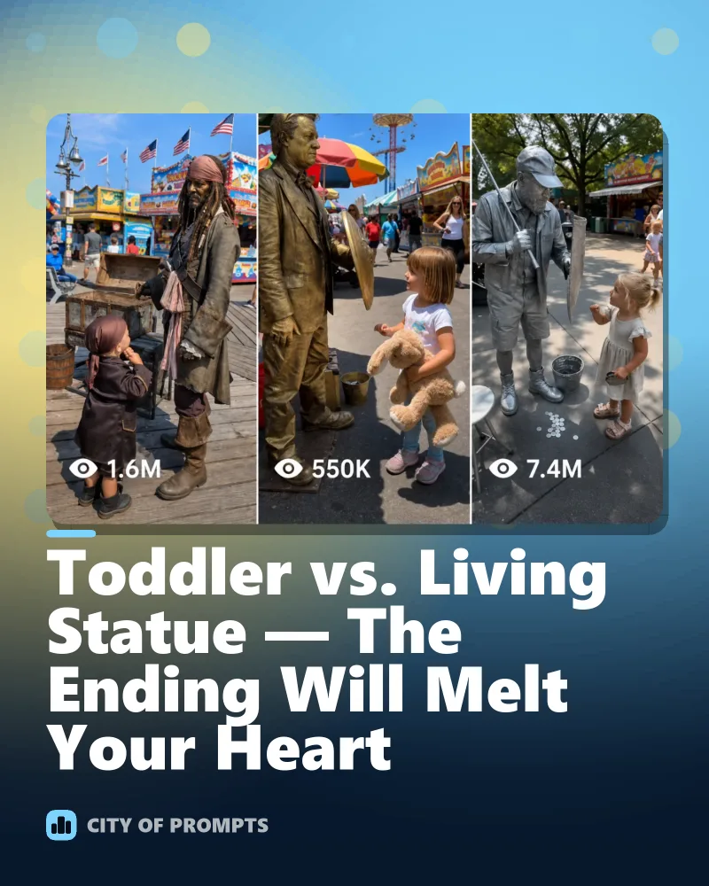 Cover image for Toddler vs. Living Statue — The Ending Will Melt Your Heart