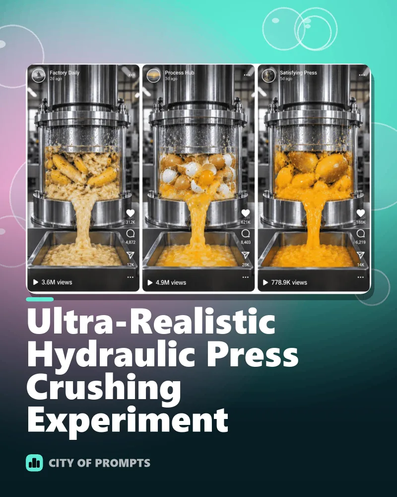 Cover image for Ultra-Realistic Hydraulic Press Crushing Experiment