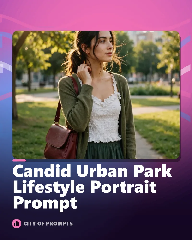 Cover image for Candid Urban Park Lifestyle Portrait Prompt