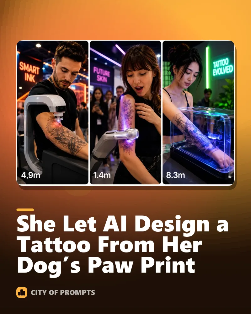 Cover image for She Let AI Design a Tattoo From Her Dog’s Paw Print
