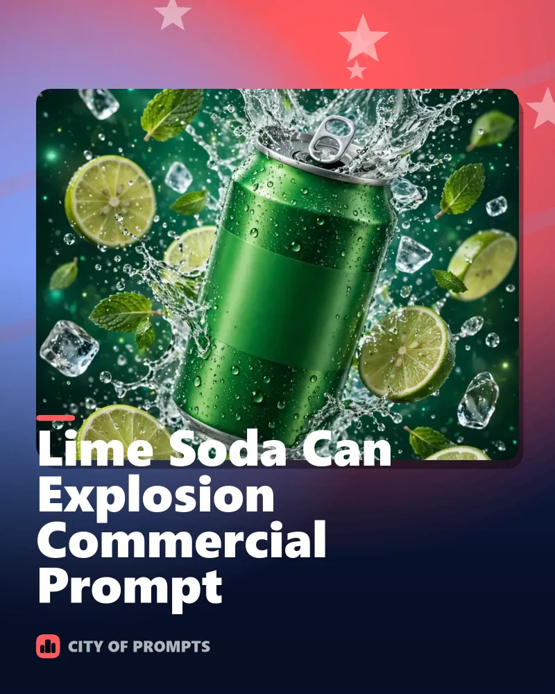 Cover image for Lime Soda Can Explosion Commercial Prompt