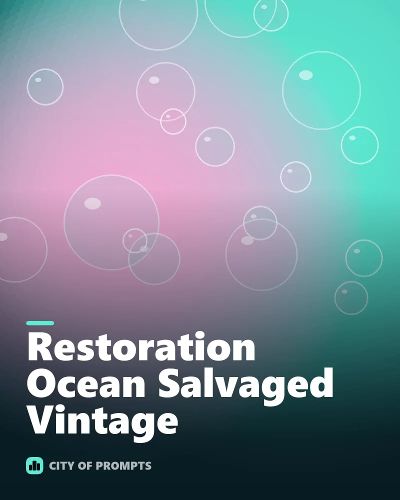 Cover image for Restoration Ocean Salvaged Vintage