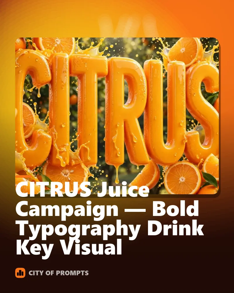 Cover image for CITRUS Juice Campaign — Bold Typography Drink Key Visual
