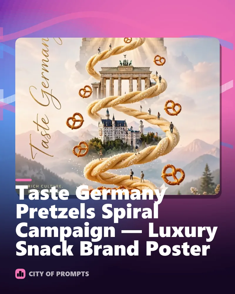 Cover image for Taste Germany Pretzels Spiral Campaign — Luxury Snack Brand Poster