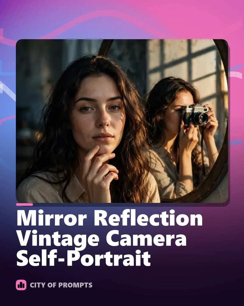 Cover image for Mirror Reflection Vintage Camera Self-Portrait
