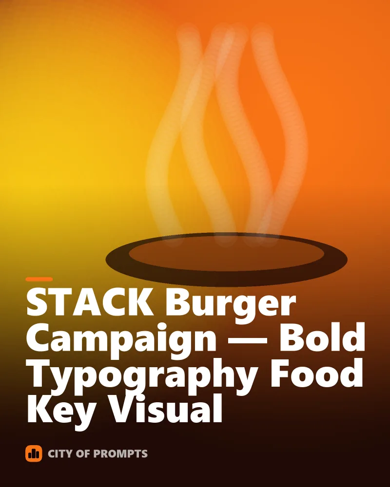 Cover image for STACK Burger Campaign — Bold Typography Food Key Visual