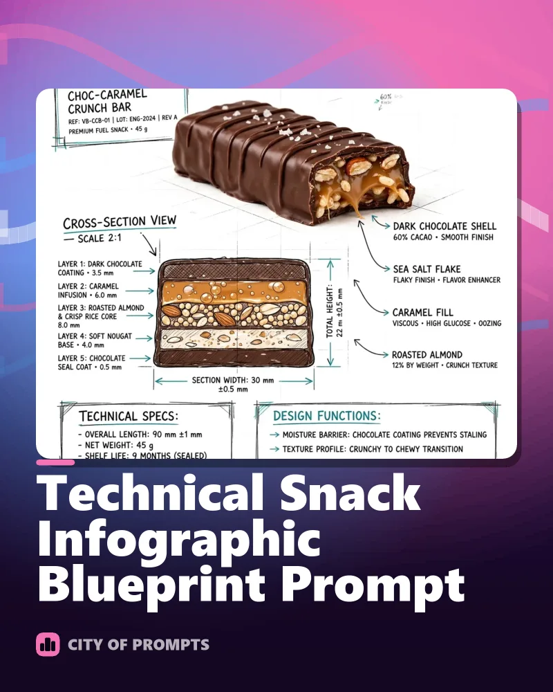 Cover image for Technical Snack Infographic Blueprint Prompt